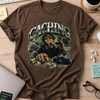 Caching Cyberpunk Graphic Shirt — Dark Chocolate storefront mockup