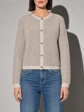 Women's Cardigan Textured Button Front