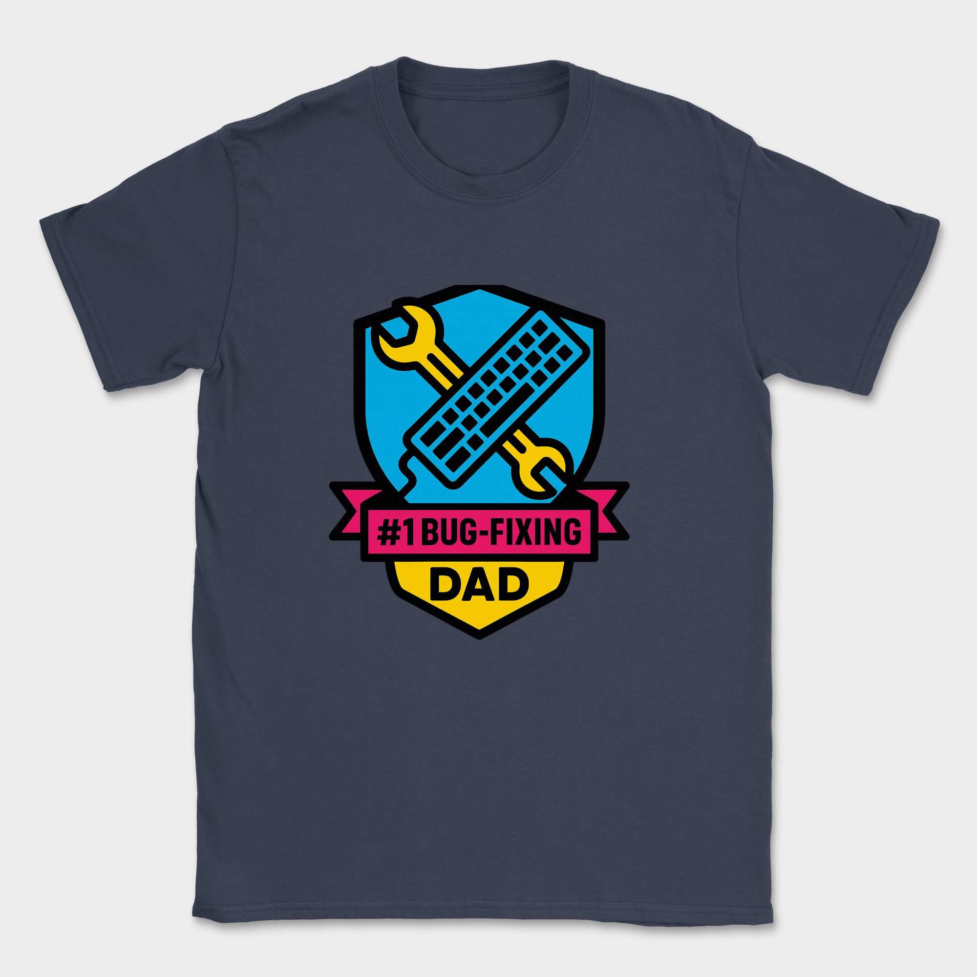 #1 bug fixing dad shirt — Navy
