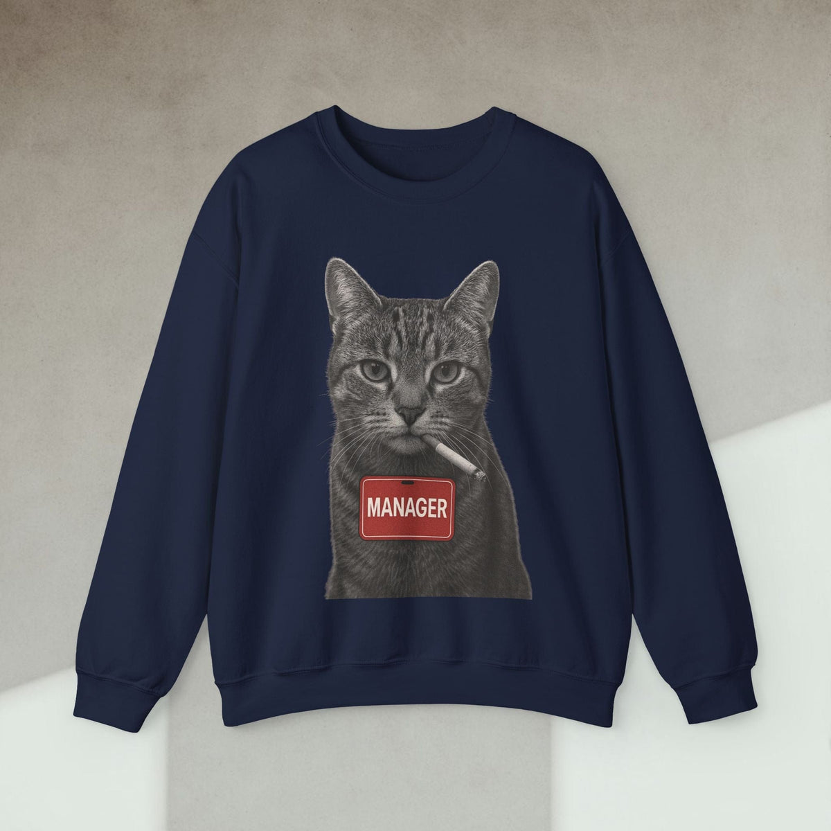 Code Culture cat manager sweatshirt funny programmer Sweatshirt in S — Code Culture developer clothing