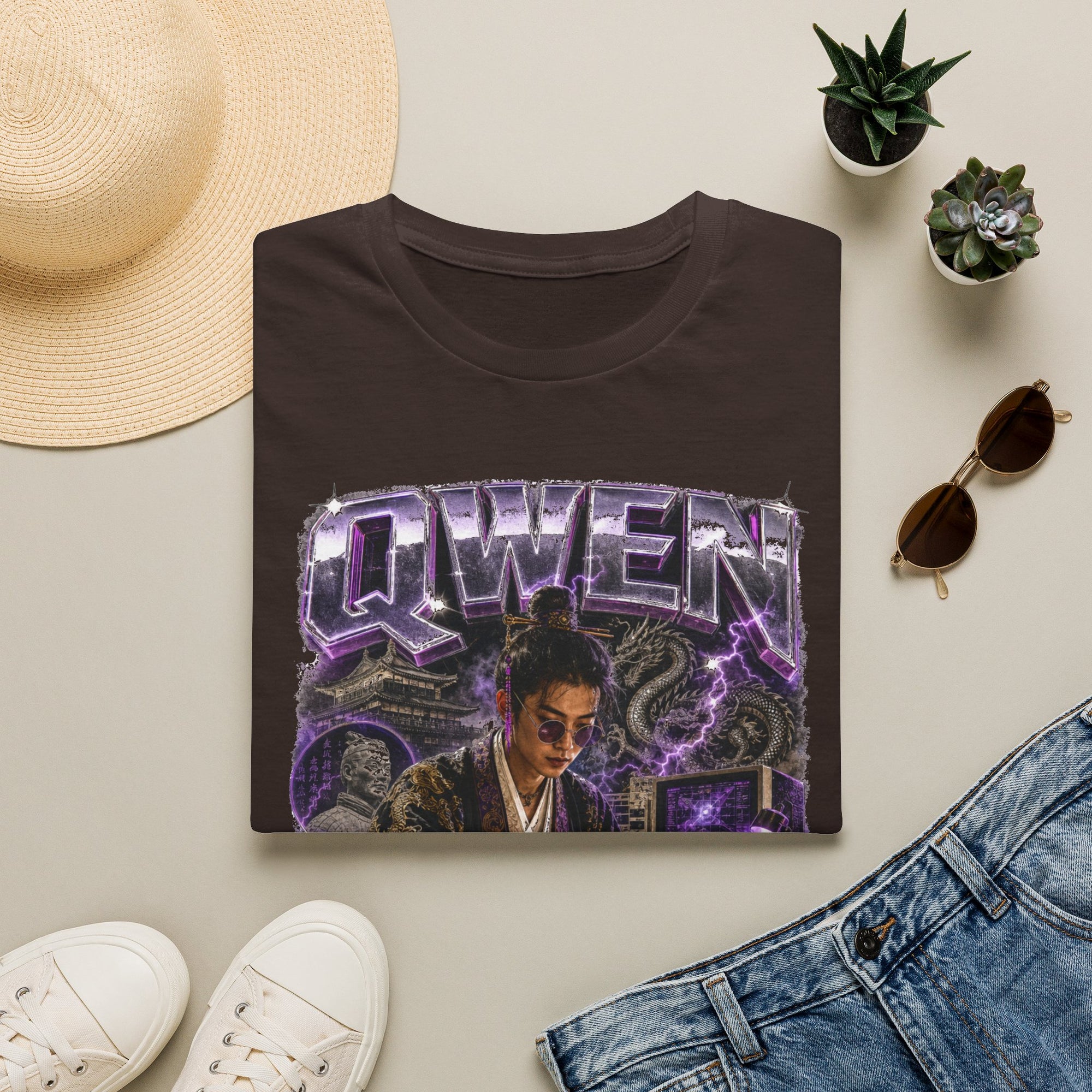Qwen Cyberpunk Coder Shirt