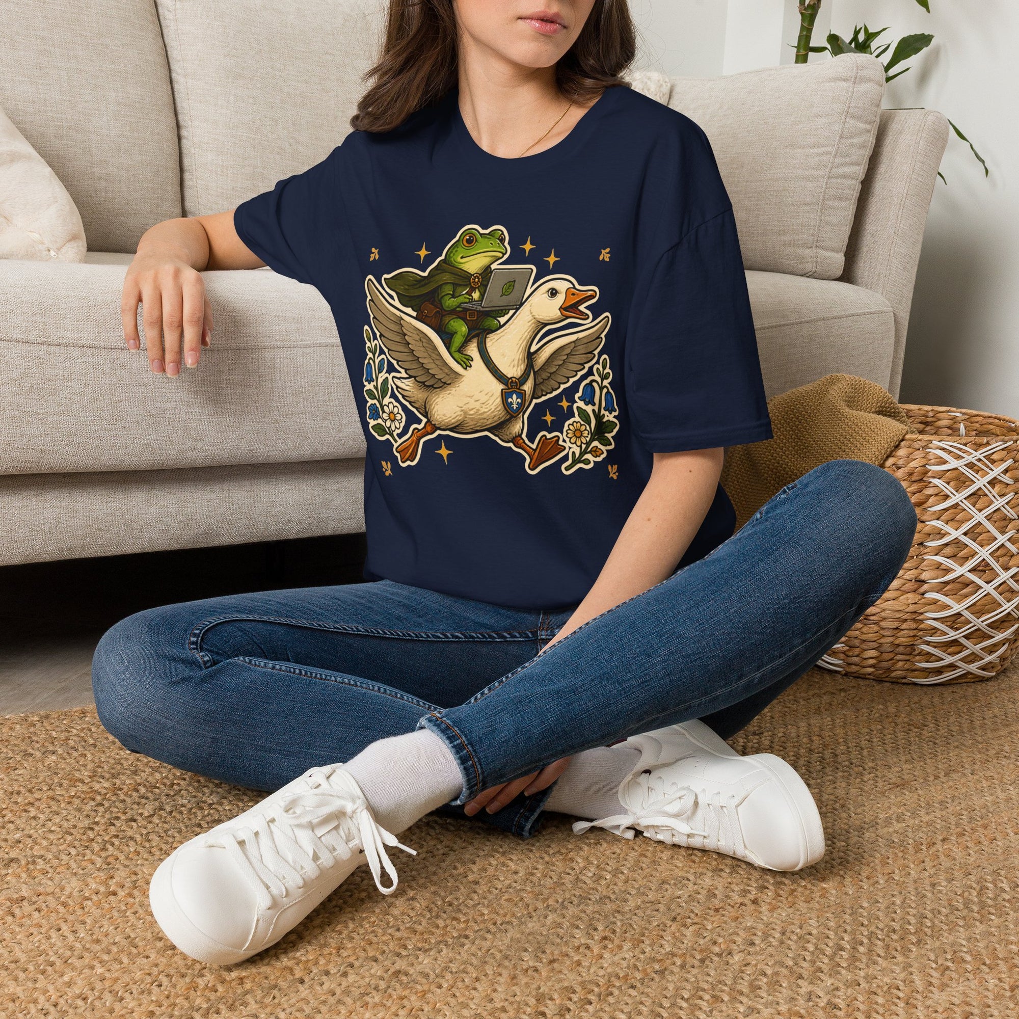 Frog Goose Coder Whimsical Shirt