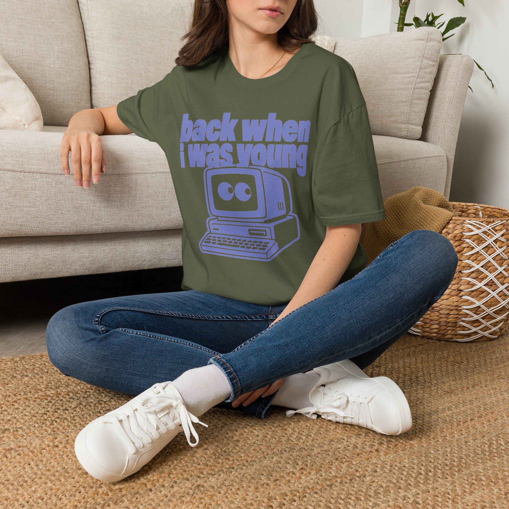 Back When I Was Young Retro Computer Shirt
