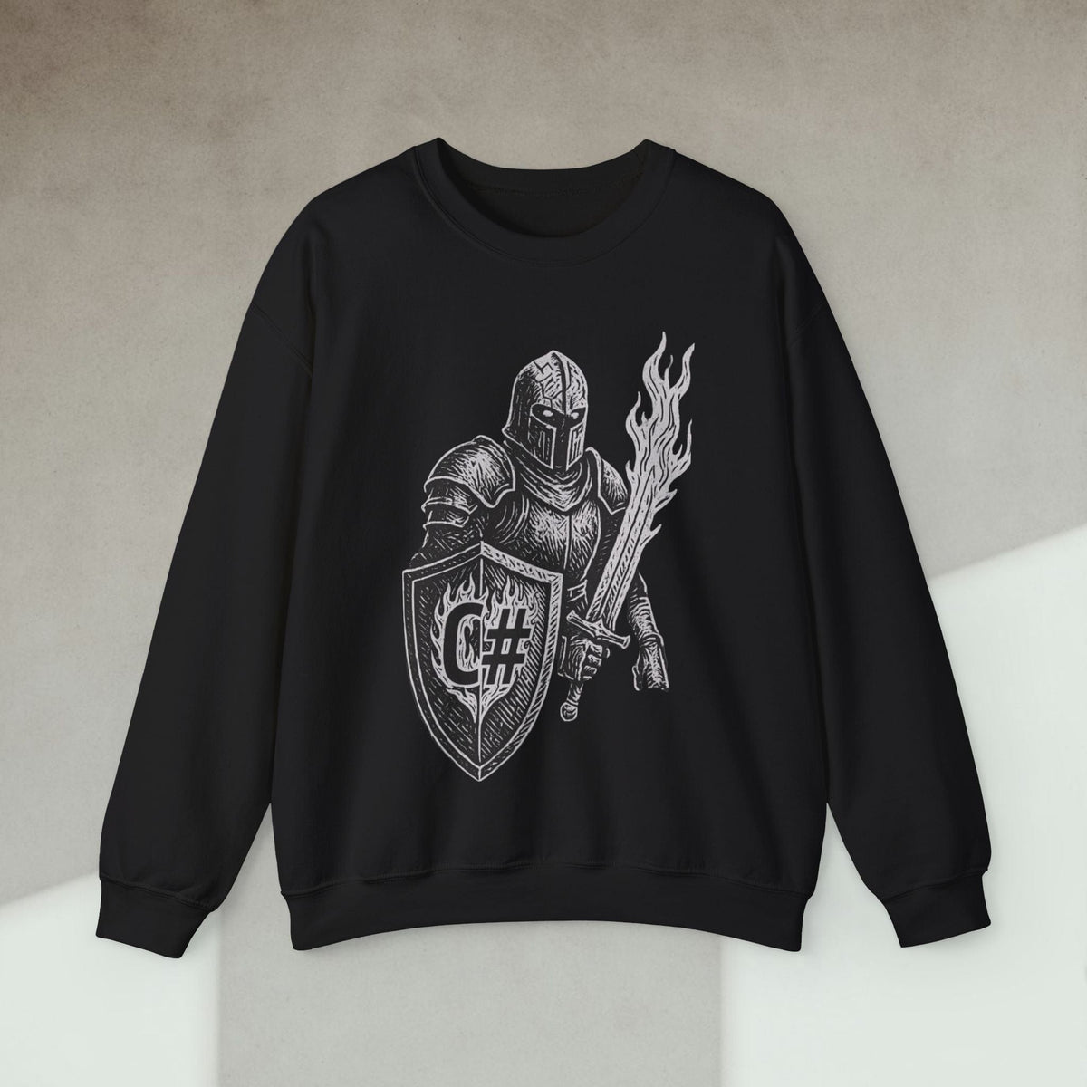 Code Culture C# knight sweatshirt funny programmer Sweatshirt in S — Code Culture developer clothing