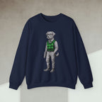 Code Culture dog in sweater sweatshirt funny programmer Sweatshirt in S — Code Culture developer clothing