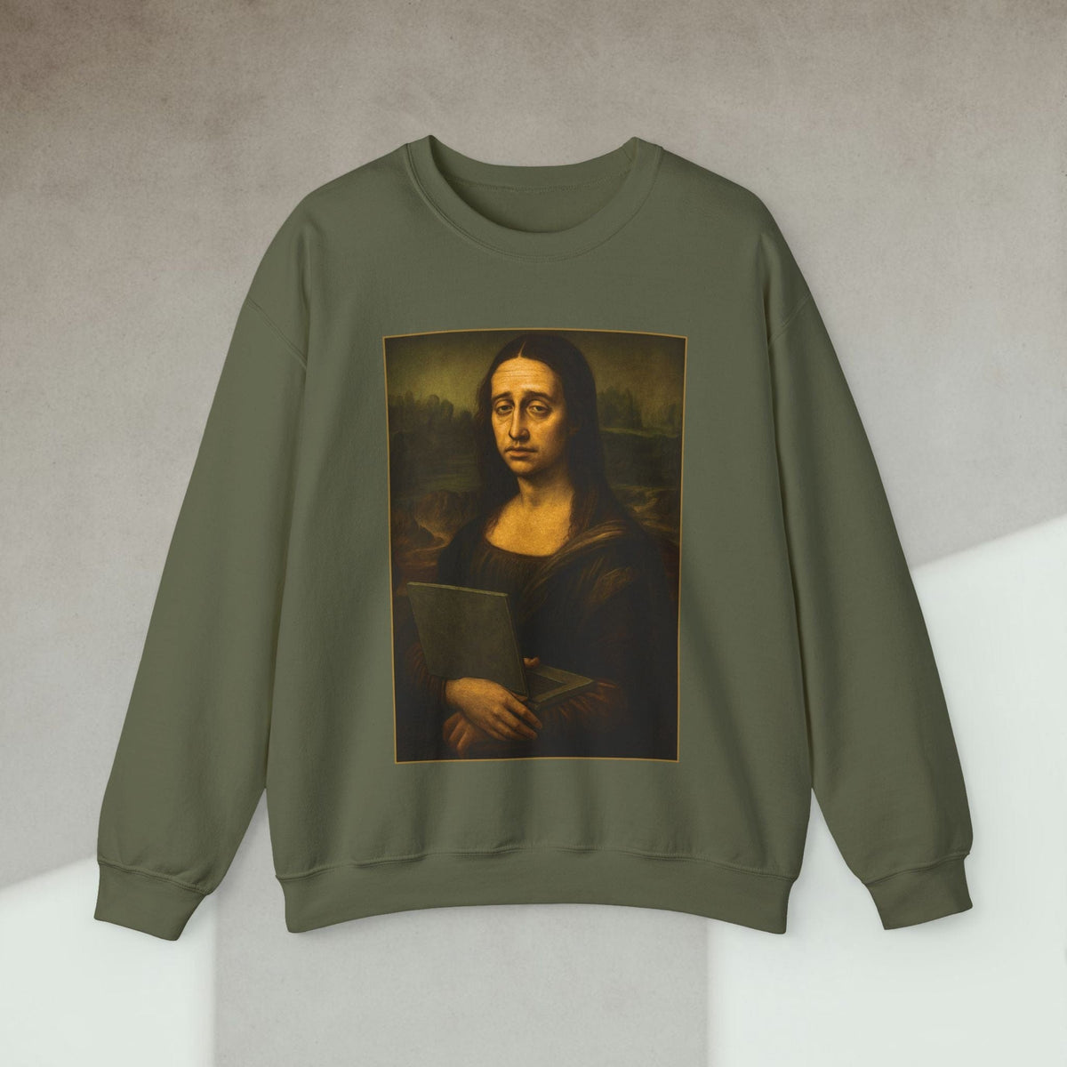 Code Culture mona lisa dev sweatshirt funny programmer Sweatshirt in S — Code Culture developer clothing