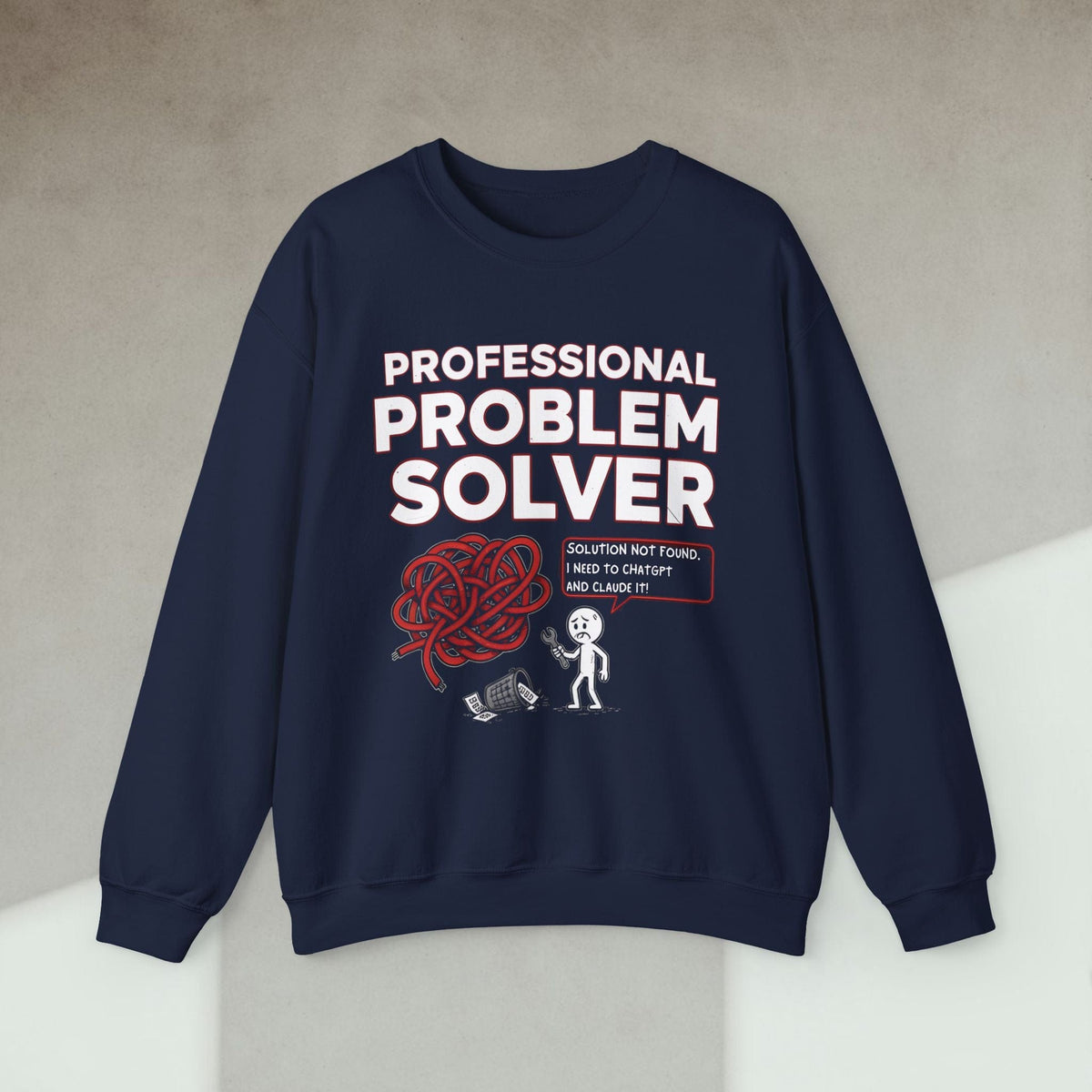 Code Culture professional problem solver sweatshirt funny programmer Sweatshirt in S — Code Culture developer clothing