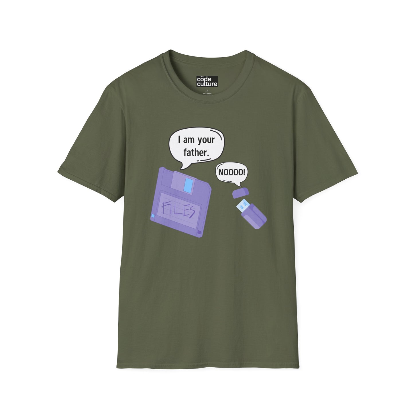 daddy diskette and baby usb shirt