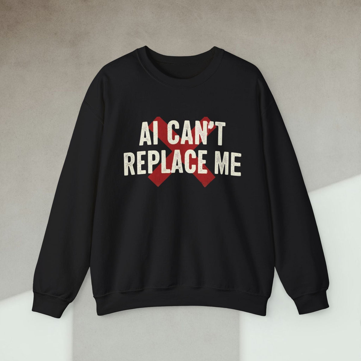 Code Culture ai cant replace me sweatshirt funny programmer Sweatshirt in S — Code Culture developer clothing