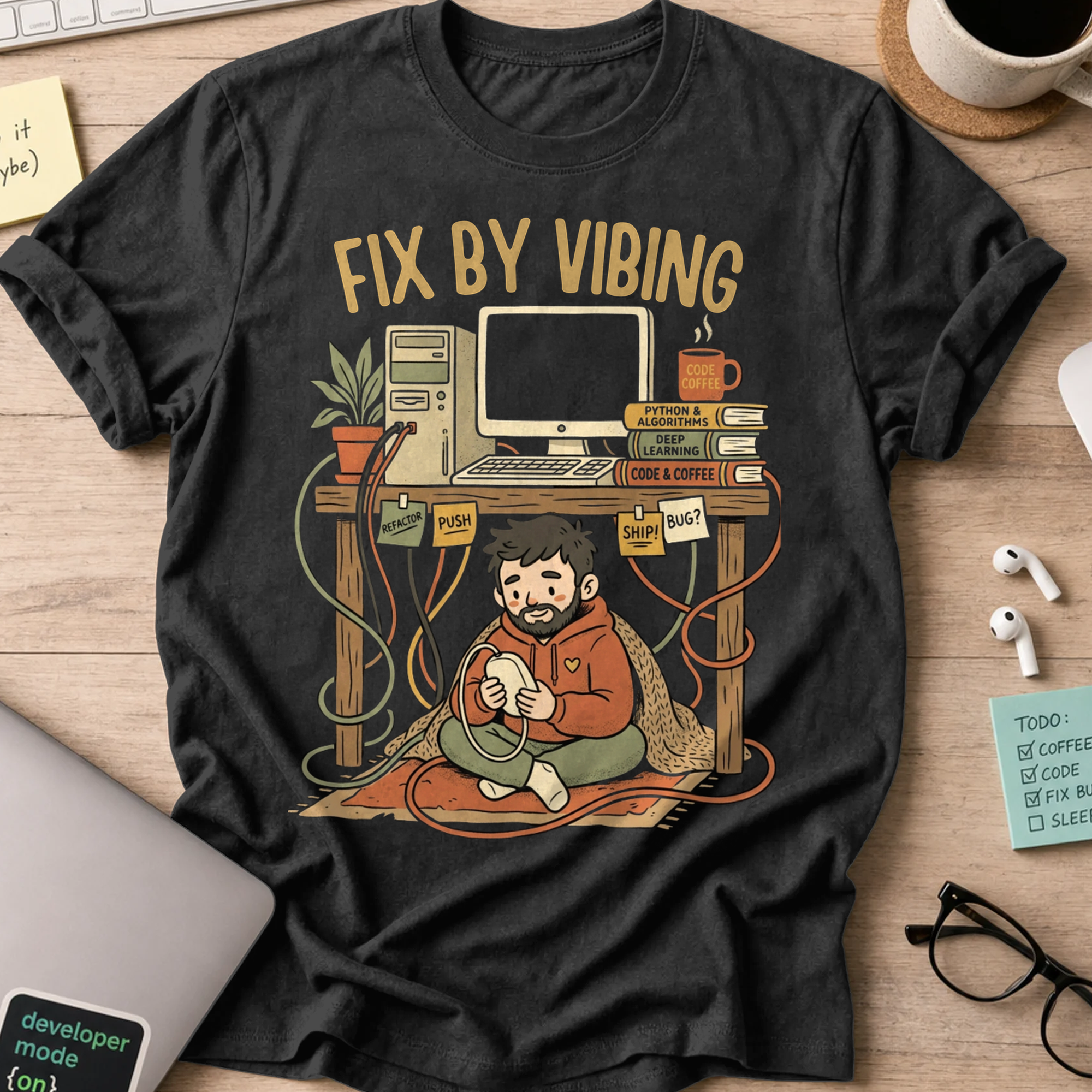 Fix By Vibing Shirt — Black