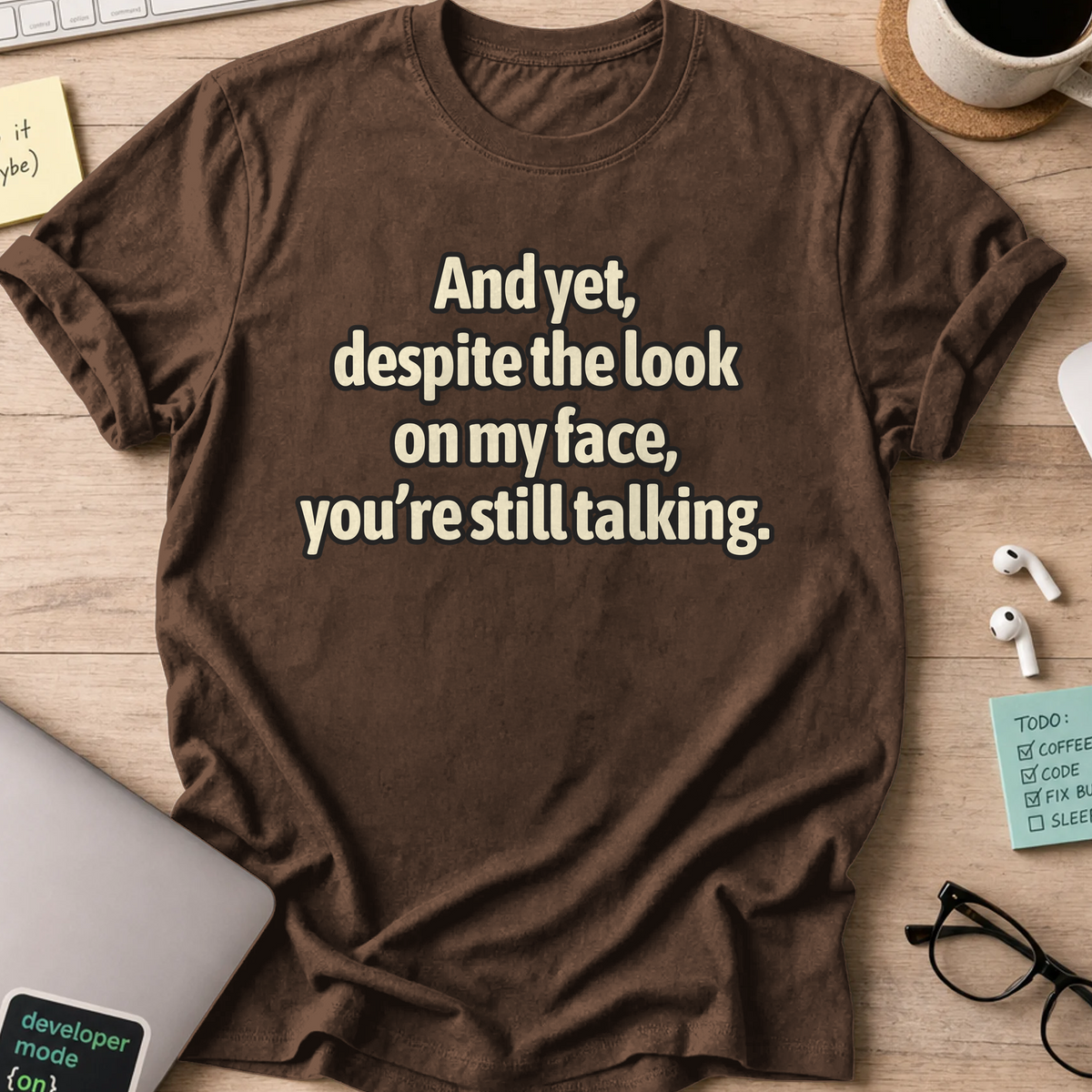 Nerd Collection Artwork 010 Shirt - Dark Chocolate mockup
