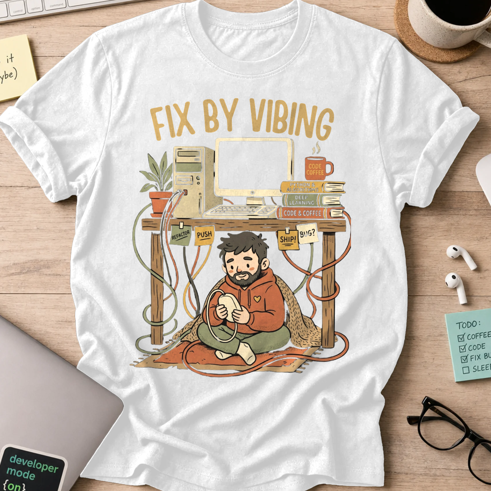 Fix By Vibing Shirt — White