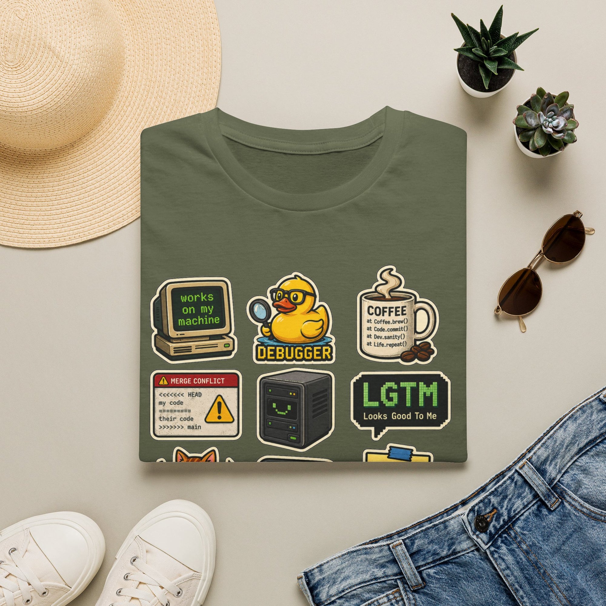 Works On My Machine Retro Sticker Shirt