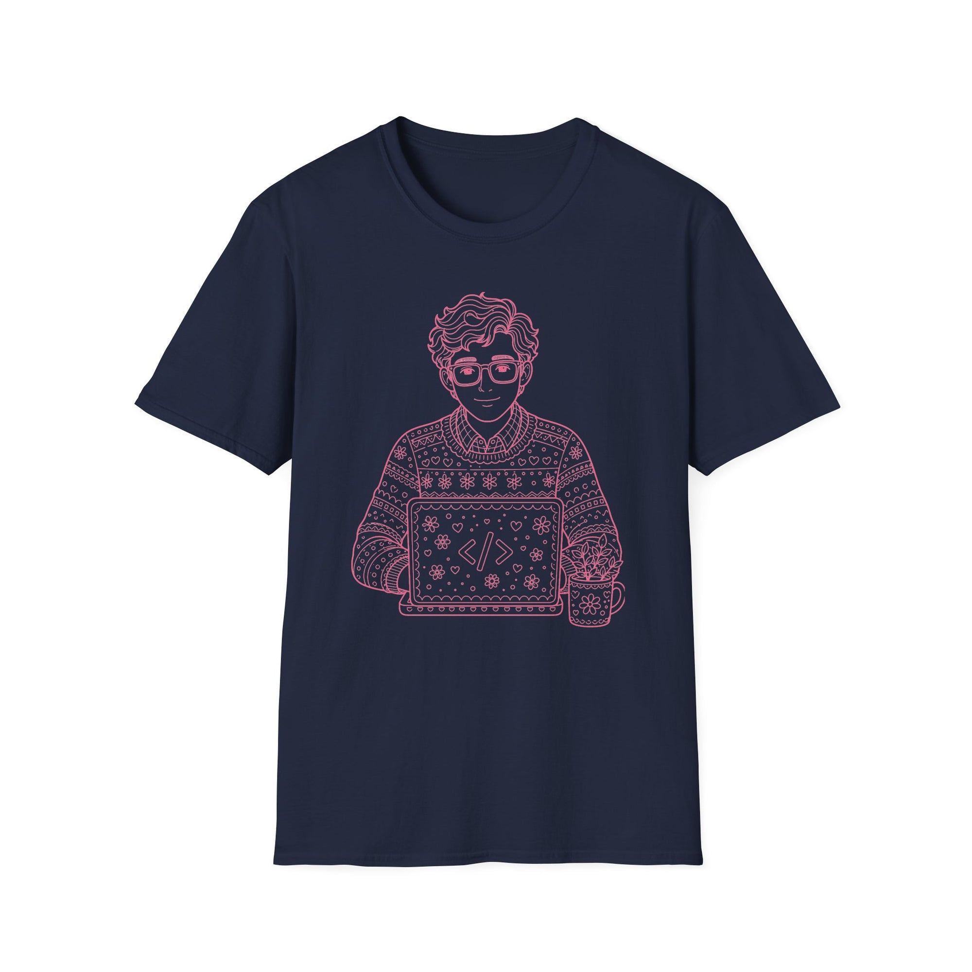 Floral Coder Line Art Shirt
