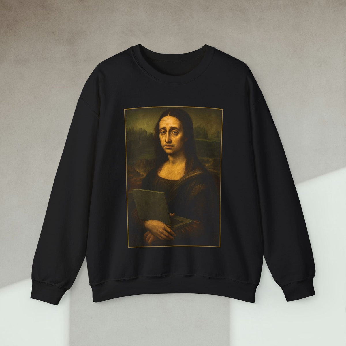 Code Culture mona lisa dev sweatshirt funny programmer Sweatshirt in S — Code Culture developer clothing