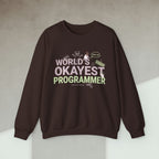 Code Culture world's okayest programmer sweatshirt funny programmer Sweatshirt in S — Code Culture developer clothing