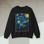 Code Culture van gogh desk sweatshirt funny programmer Sweatshirt in S — Code Culture developer clothing
