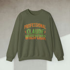 Code Culture professional claude whisperer sweatshirt funny programmer Sweatshirt in S — Code Culture developer clothing