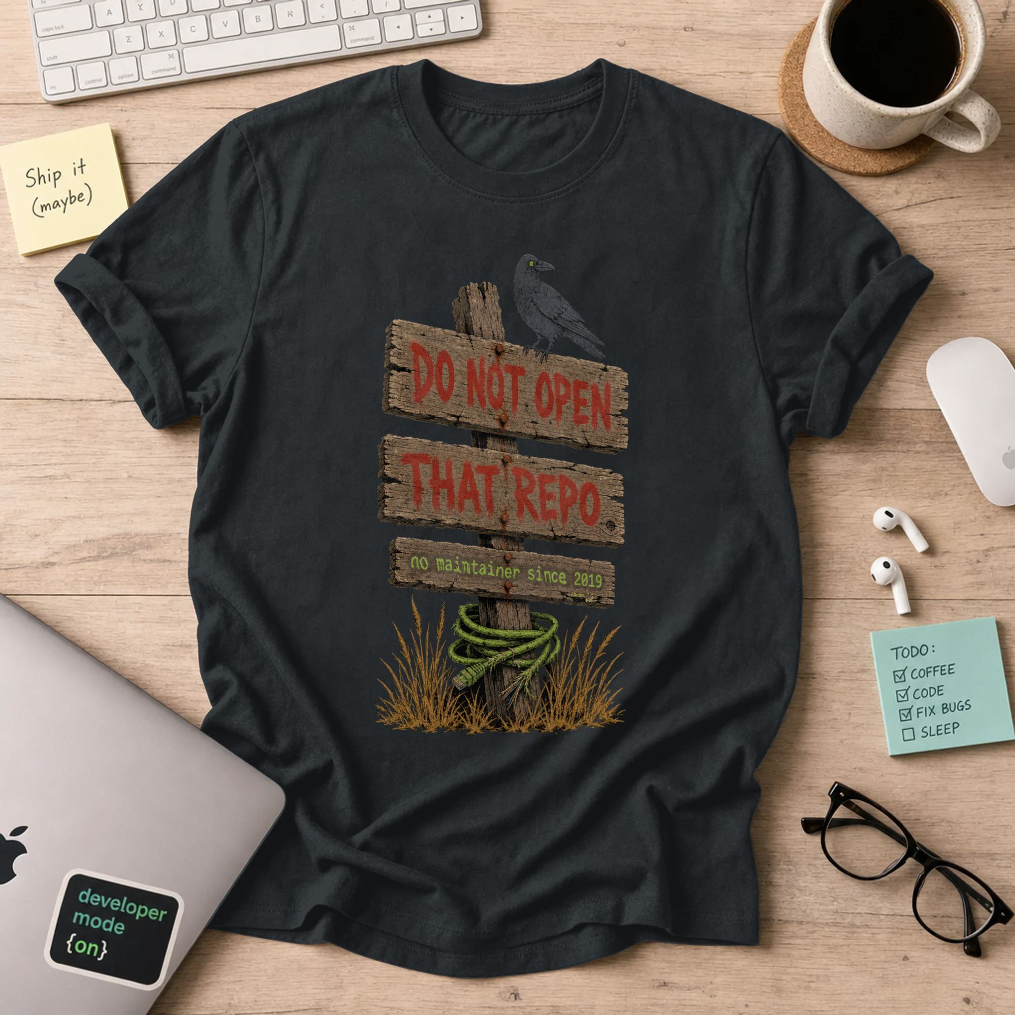 Do Not Open That Repo Shirt — Black