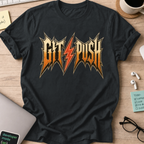 Git Push Arrow Shirt — Black