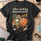 Cute Vibe Coding Department Shirt — Black