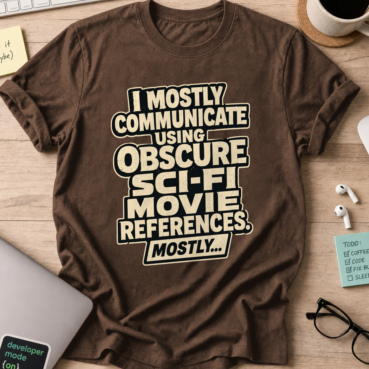 Nerd Collection Artwork 011 Shirt - Dark Chocolate mockup