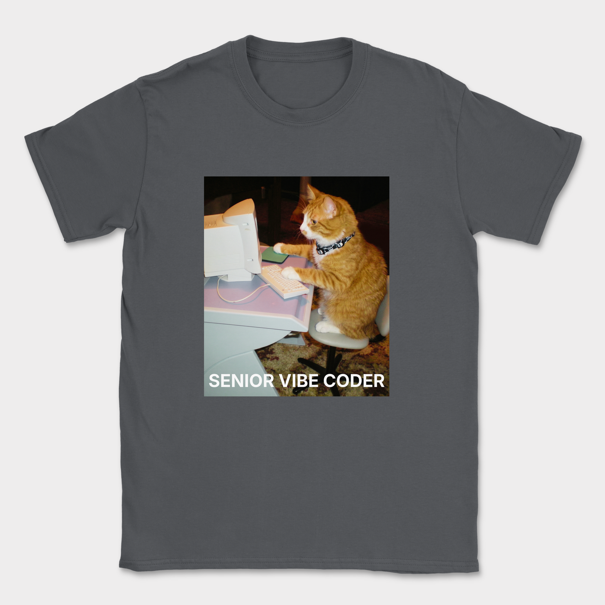 Senior Vibe Coder Cat Shirt