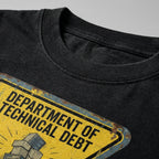 department of technical debt Premium Shirt — 100% Ringspun Cotton Macro Detail