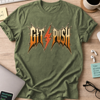 Git Push Arrow Shirt — Military Green
