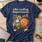 Cute Vibe Coding Department Shirt — Navy