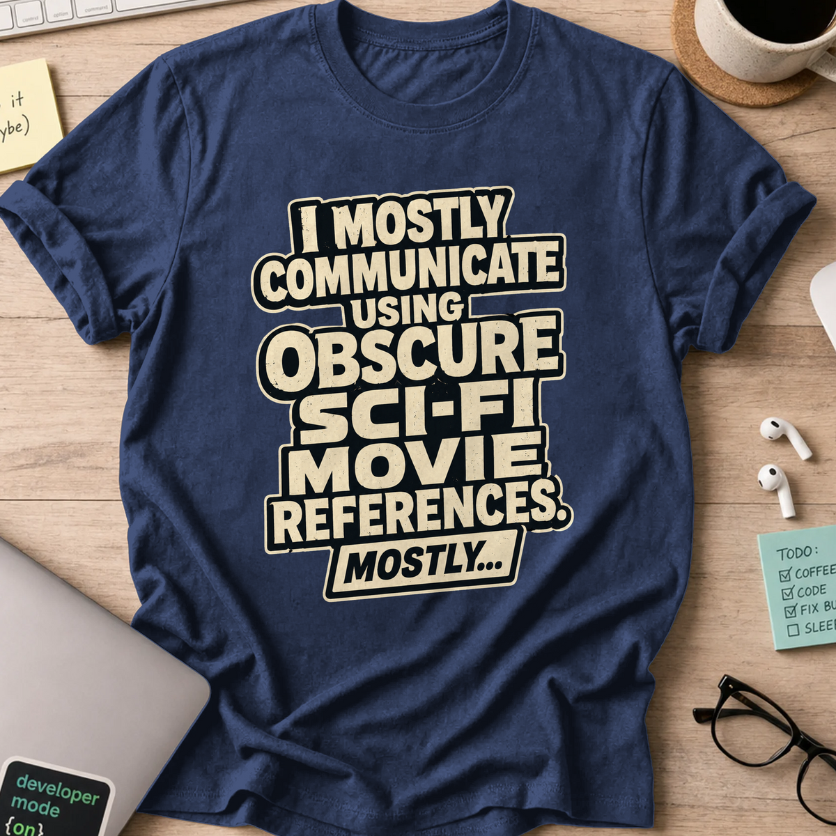 Nerd Collection Artwork 011 Shirt - Navy mockup