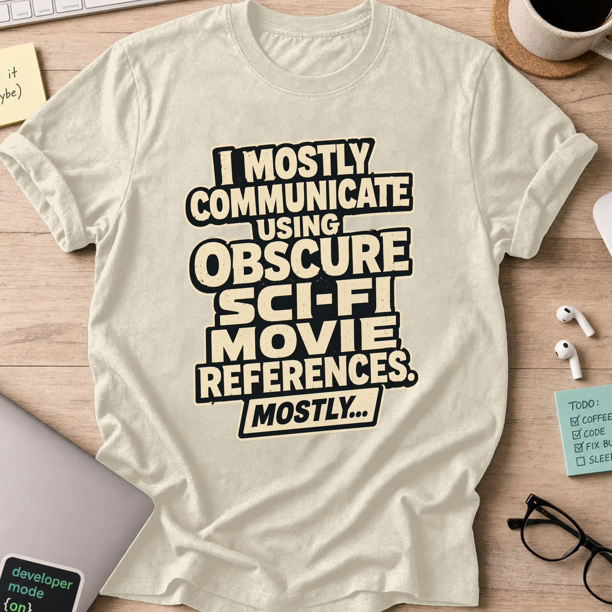 Nerd Collection Artwork 011 Shirt - Natural mockup