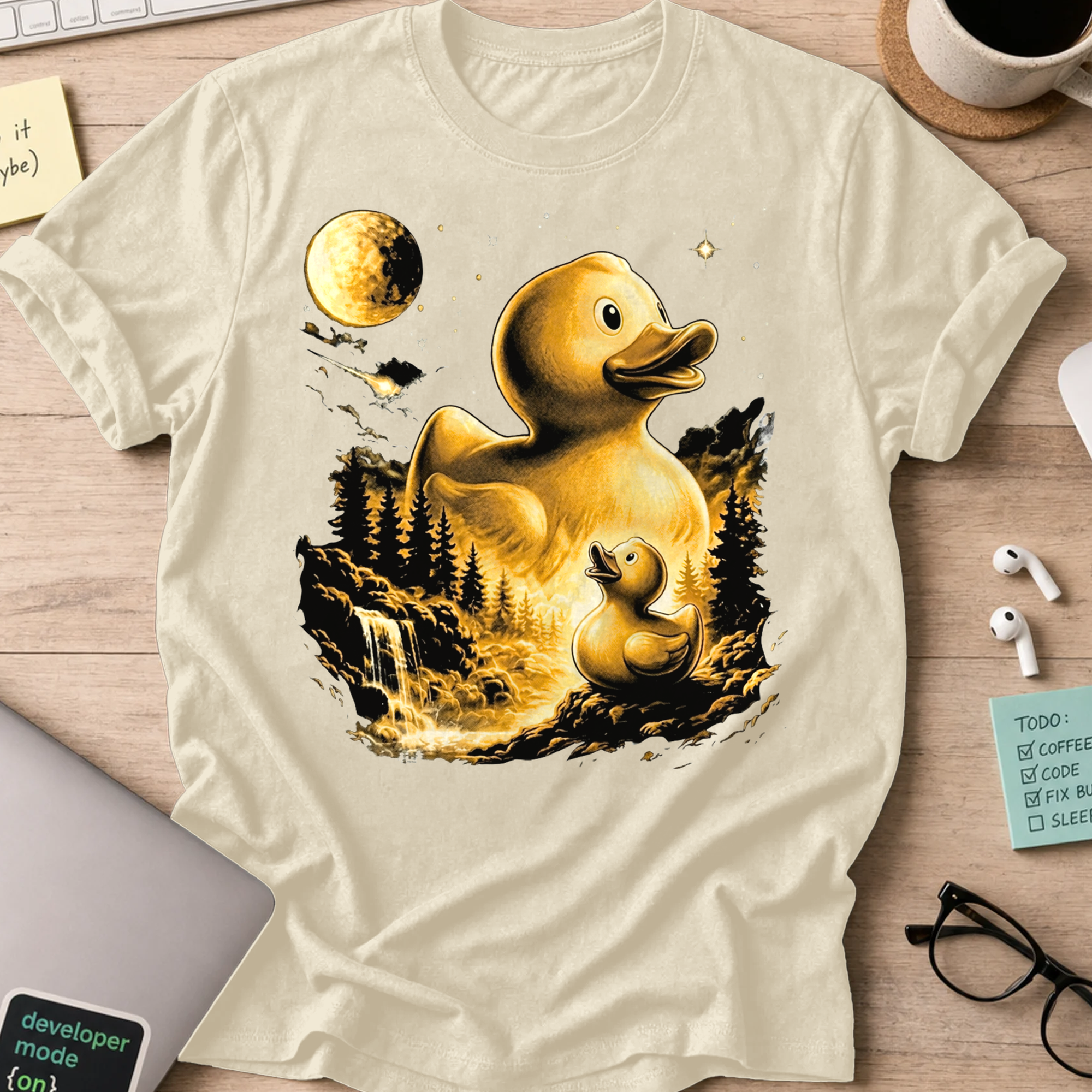 Debug Duck Midnight Shirt - Natural