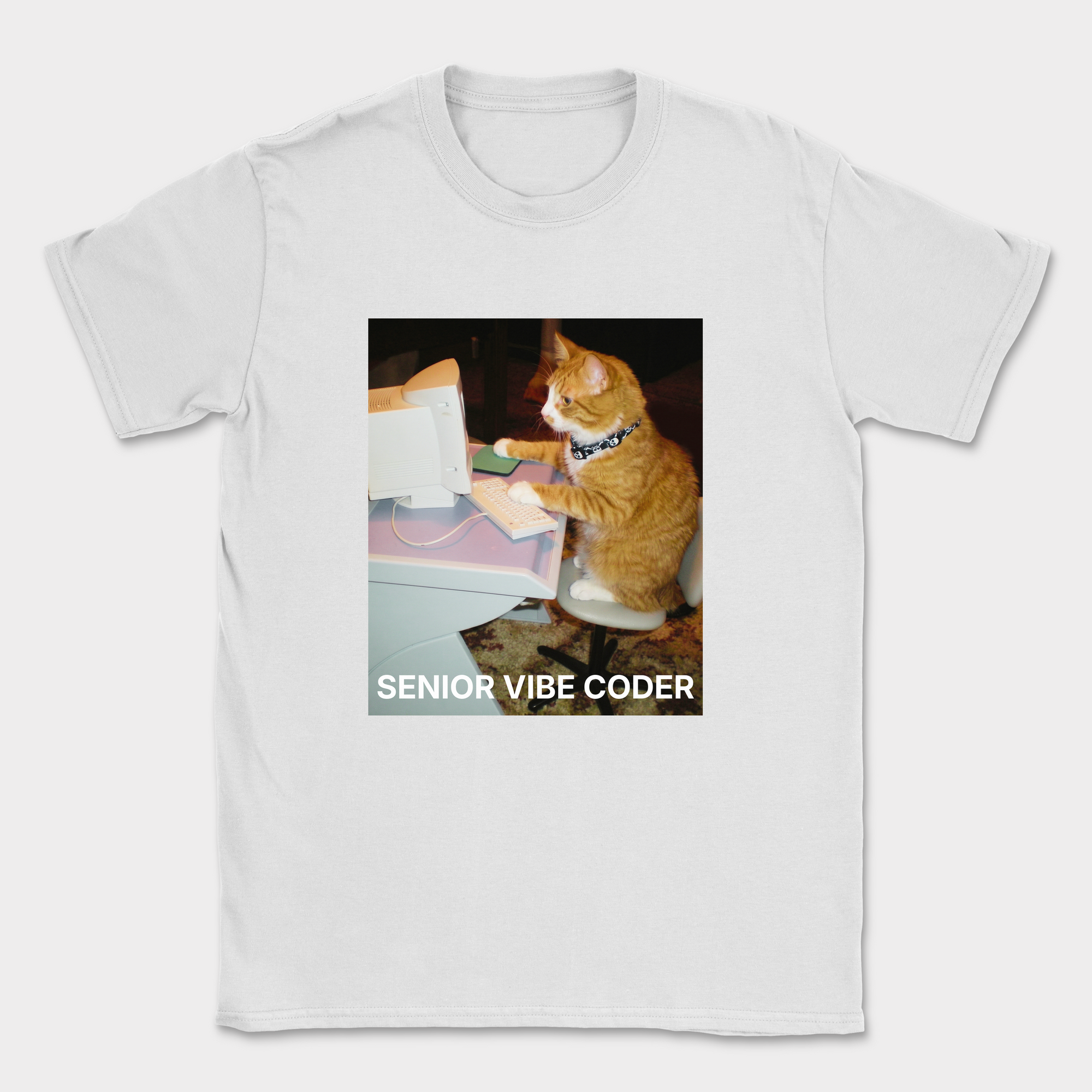 Senior Vibe Coder Cat Shirt