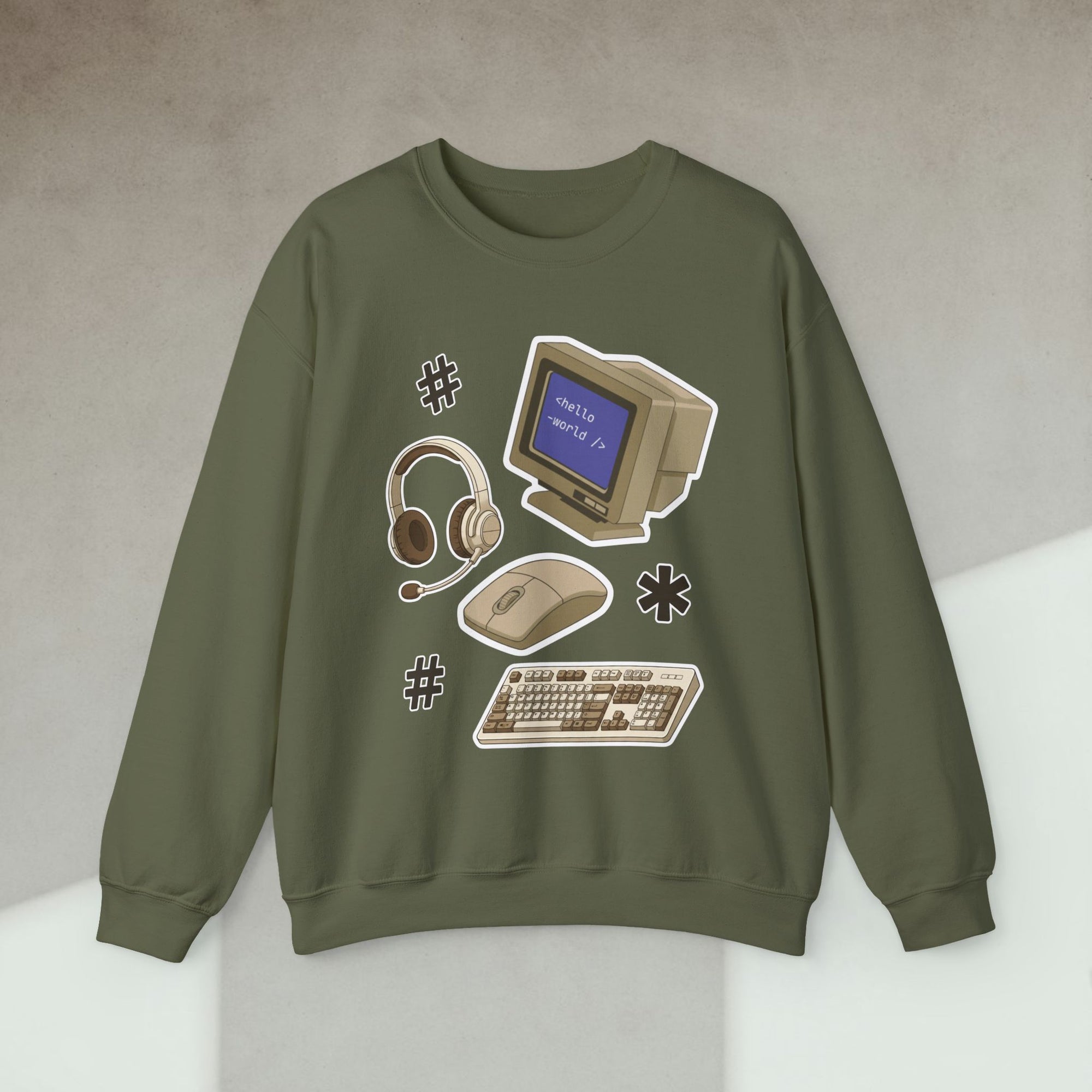 developer essential sticker sweatshirt
