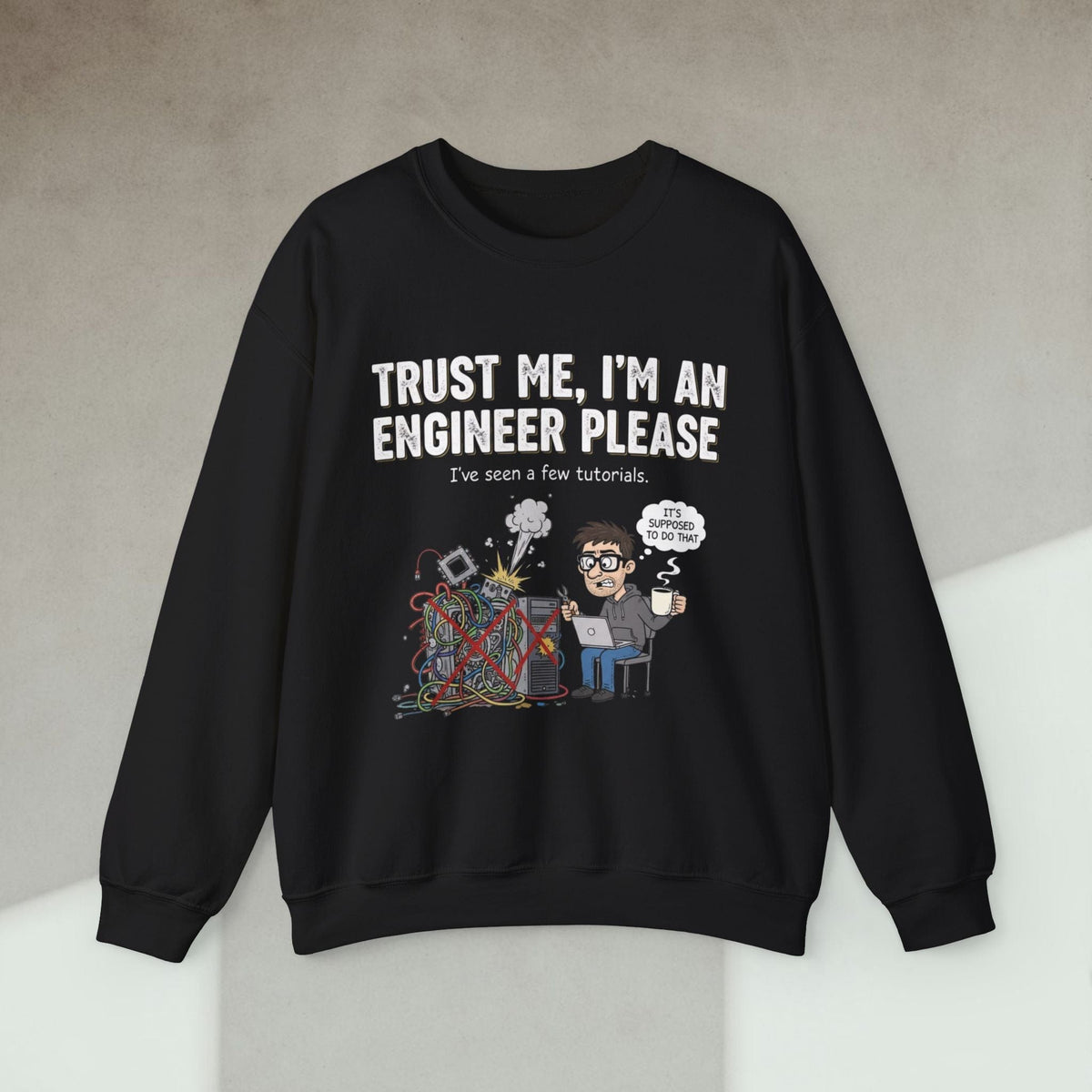 Code Culture trust me im an engineer please sweatshirt funny programmer Sweatshirt in S — Code Culture developer clothing