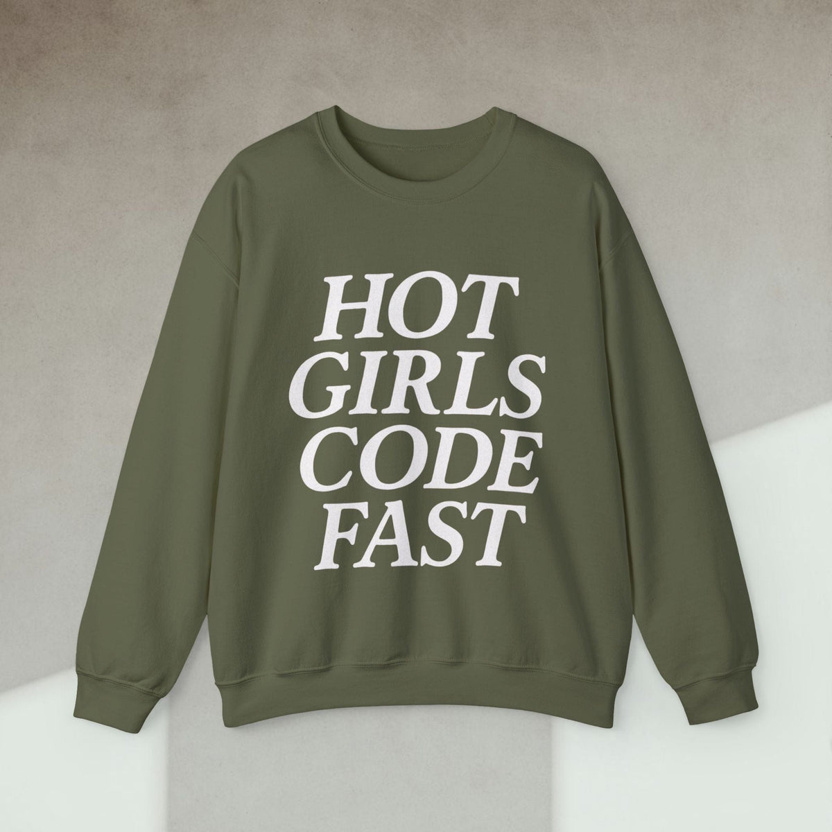 Code Culture hot girls code fast sweatshirt funny programmer Sweatshirt in S — Code Culture developer clothing