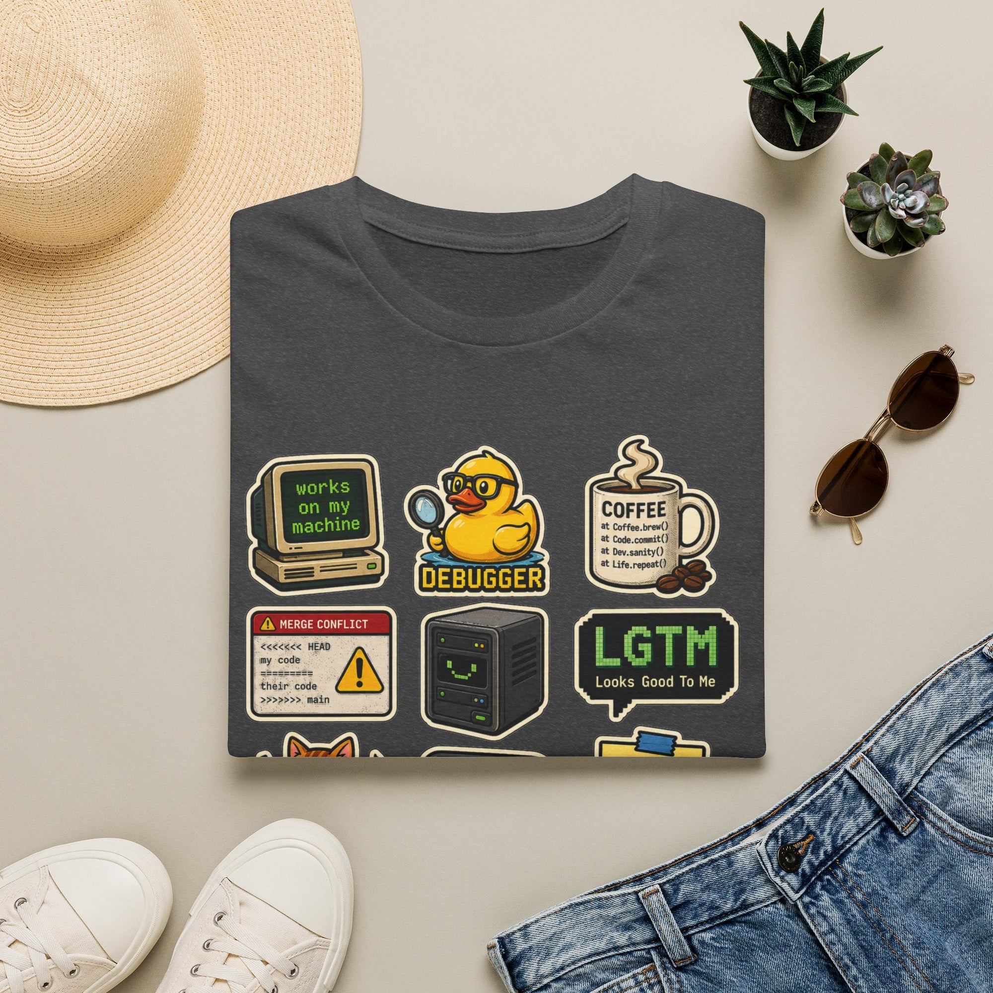 Works On My Machine Retro Sticker Shirt