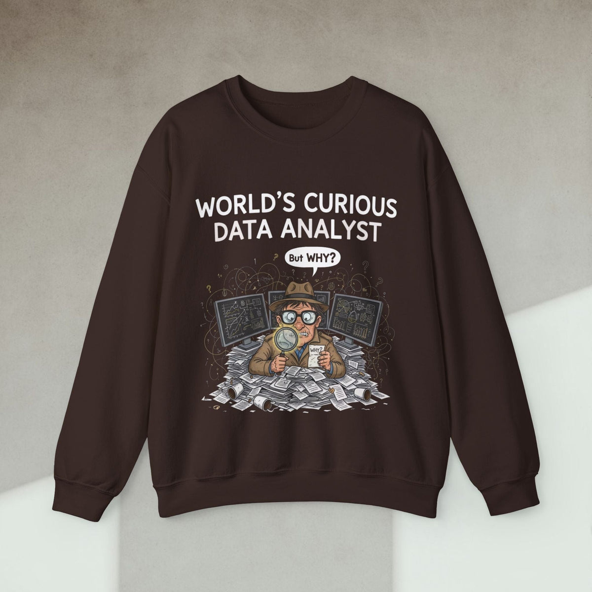 Code Culture world's curious data analyst sweatshirt funny programmer Sweatshirt in S — Code Culture developer clothing