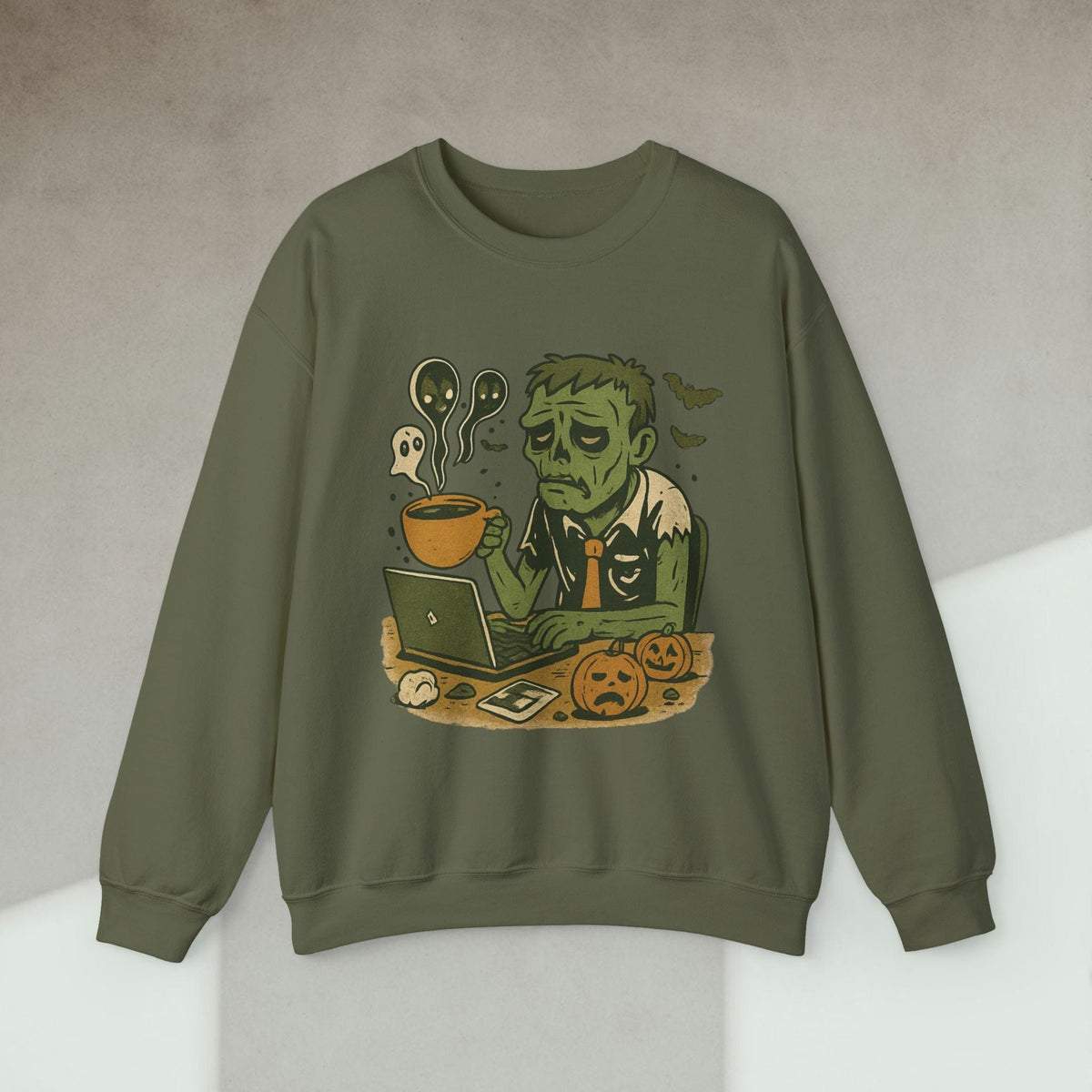 Code Culture tired developer zombie sweatshirt funny programmer Sweatshirt in S — Code Culture developer clothing