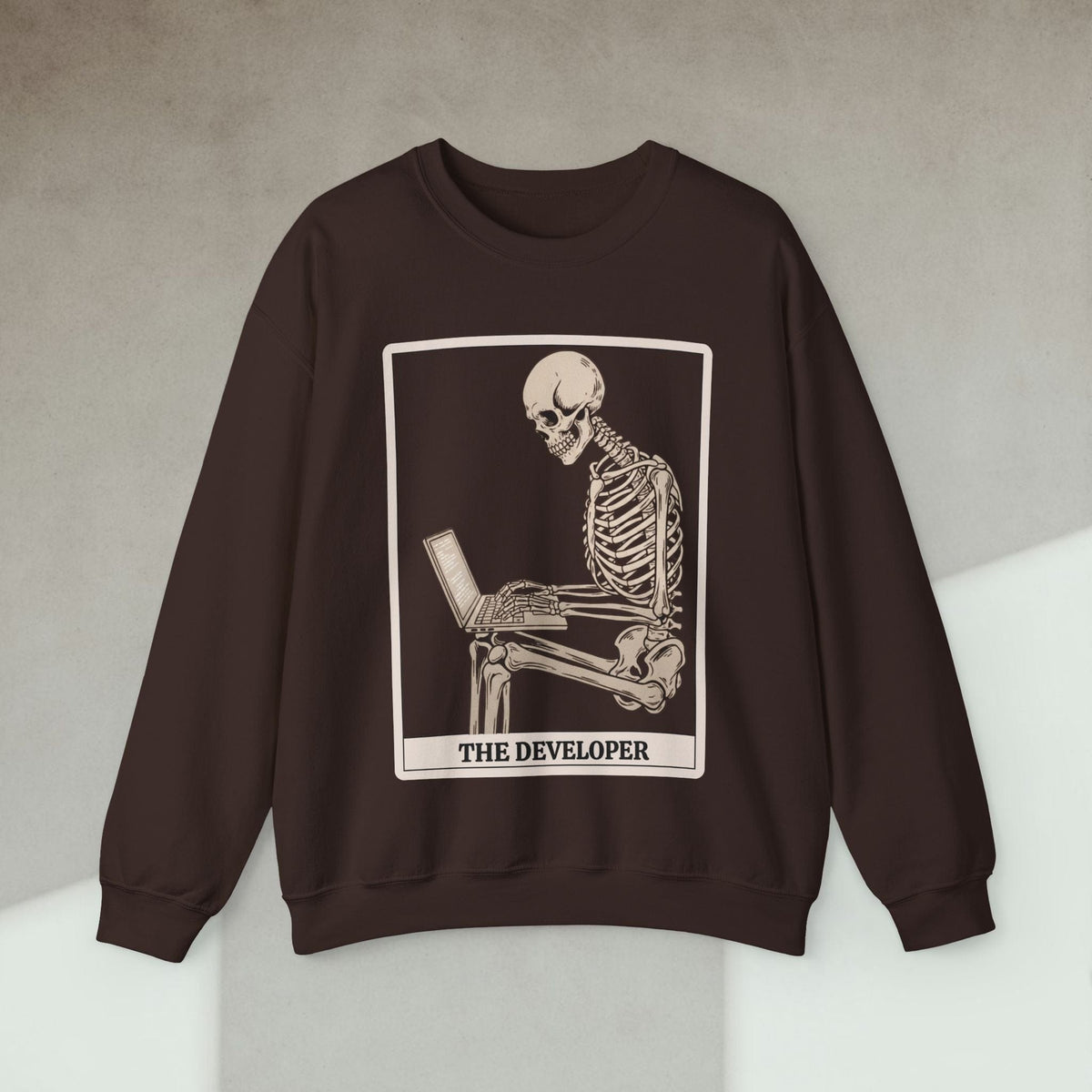 Code Culture working skeleton developer sweatshirt funny programmer Sweatshirt in S — Code Culture developer clothing