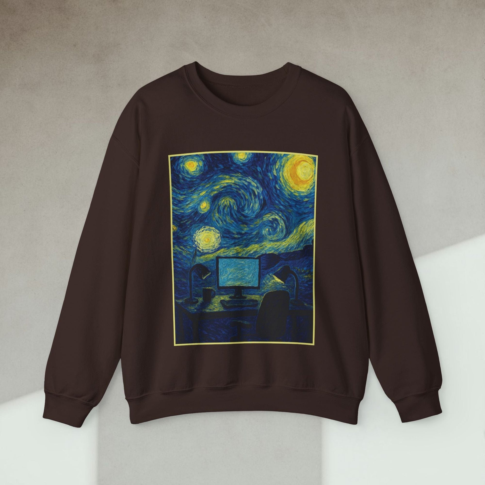 van gogh desk sweatshirt
