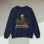 Code Culture dead inside but compiling sweatshirt funny programmer Sweatshirt in S — Code Culture developer clothing