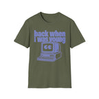 Back When I Was Young Retro Computer Shirt