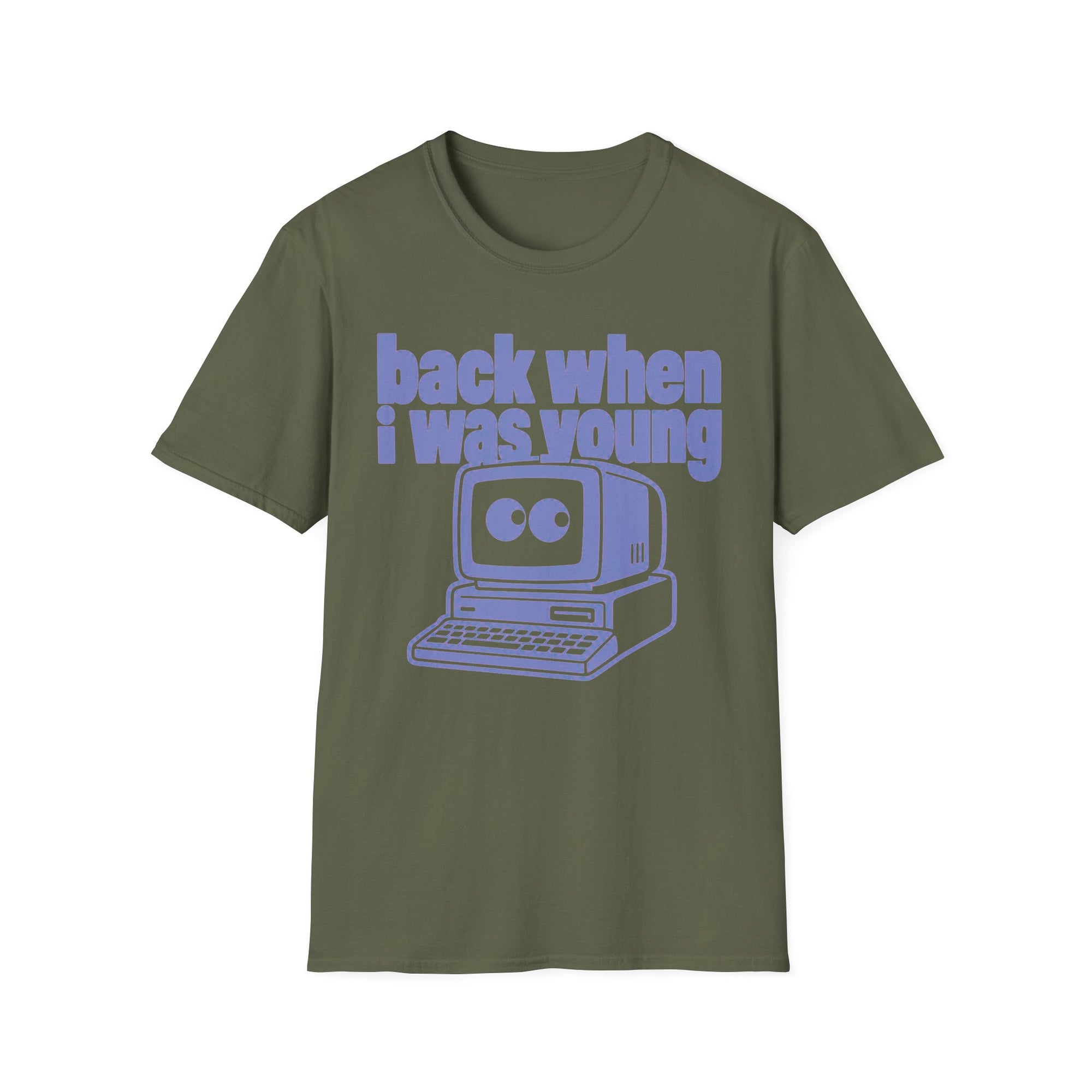 Back When I Was Young Retro Computer Shirt