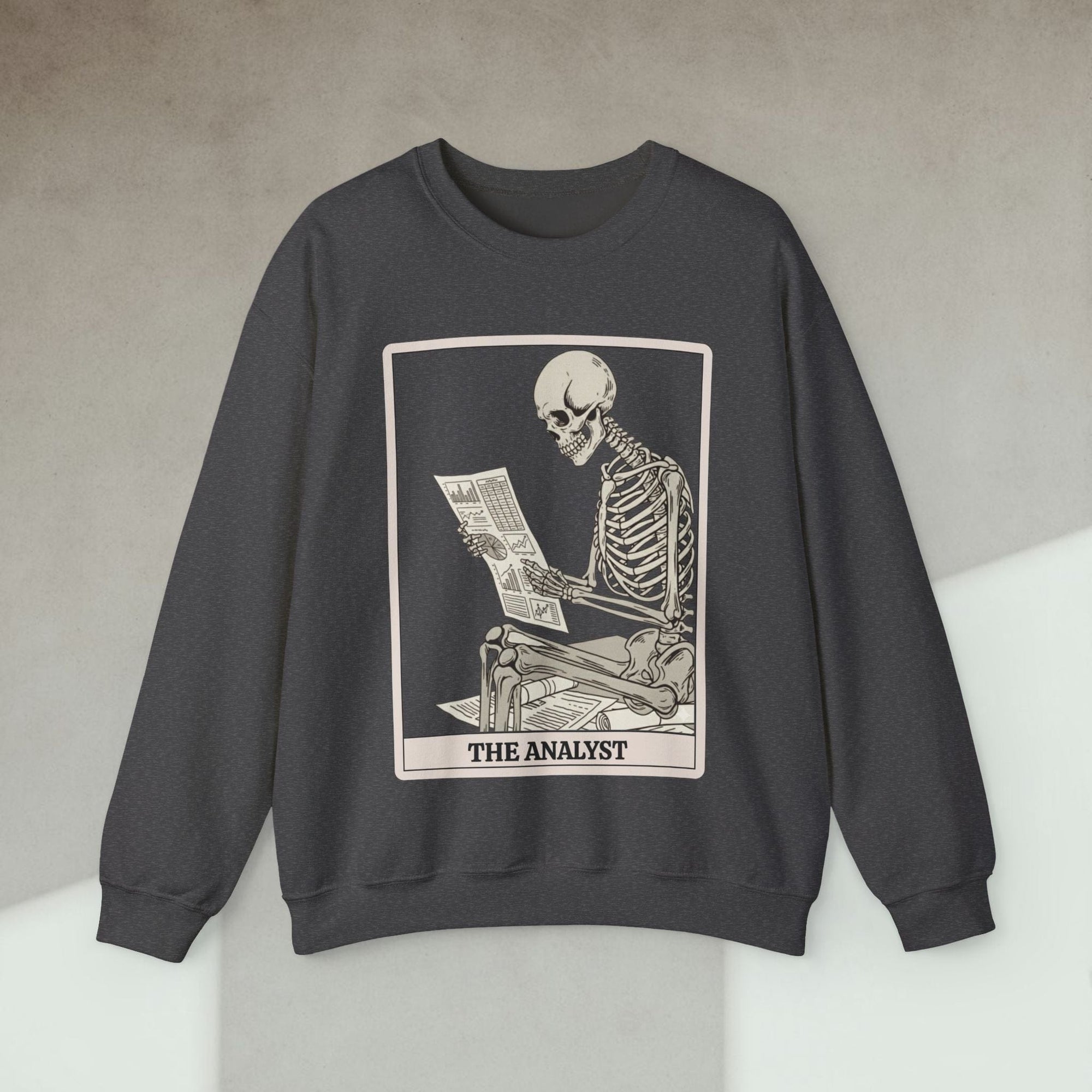working skeleton analyst sweatshirt