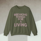 Code Culture breaking things for a living sweatshirt funny programmer Sweatshirt in S — Code Culture developer clothing