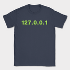 127.0.0.1 puffy text shirt — Navy