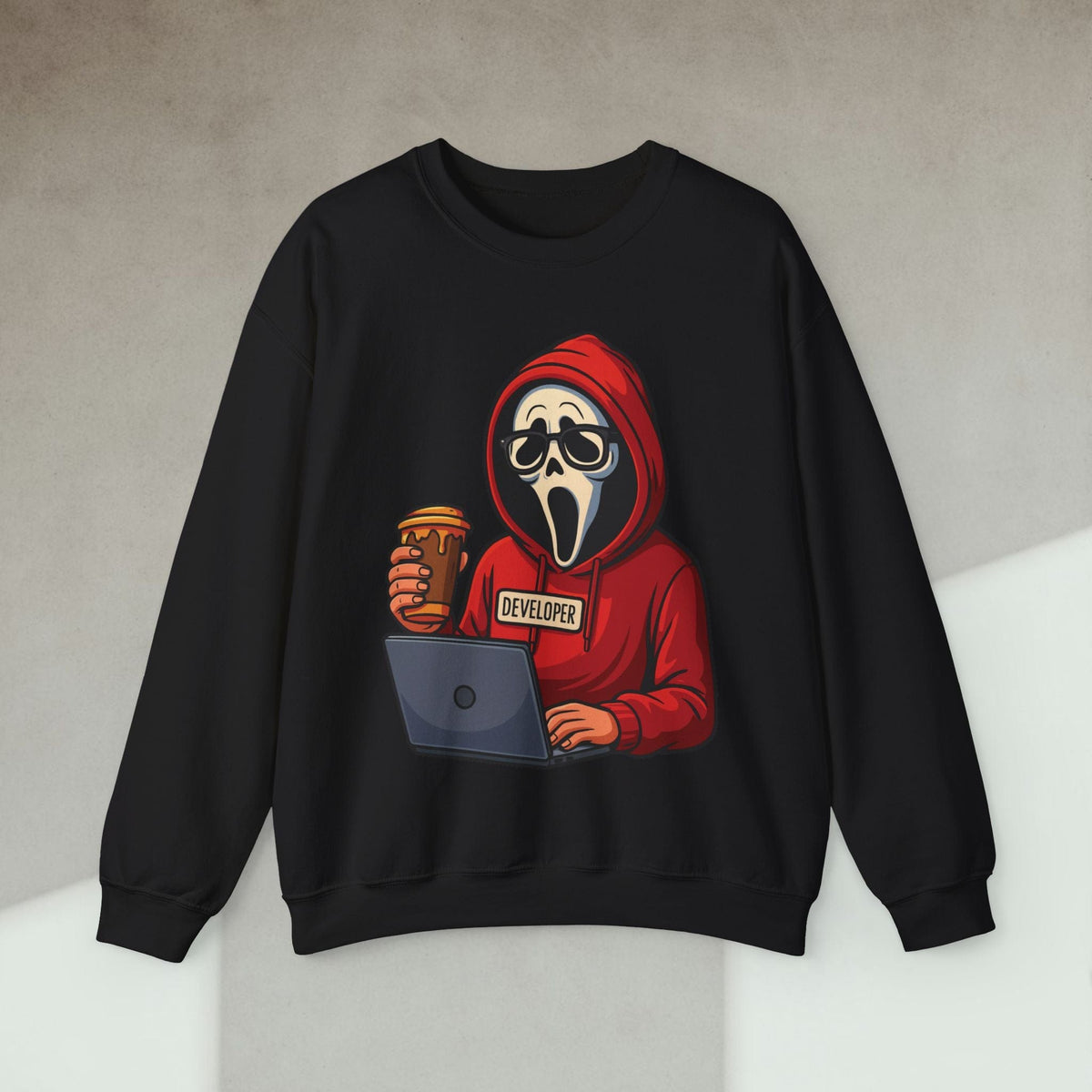 Code Culture scream developer sweatshirt funny programmer Sweatshirt in S — Code Culture developer clothing