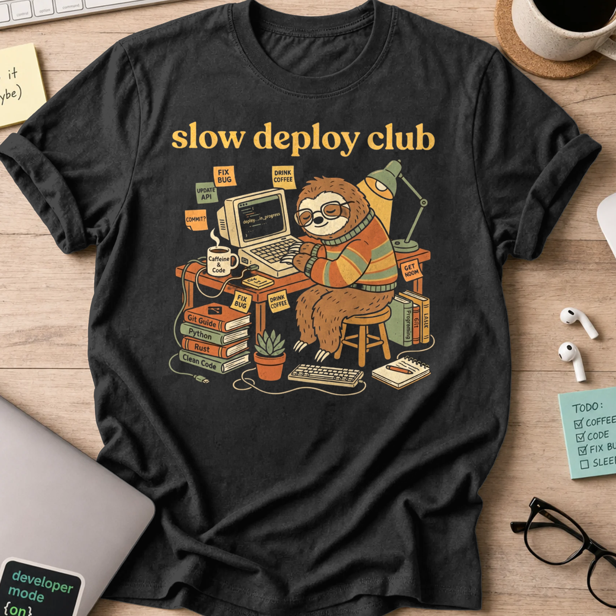 Slow Deploy Club Shirt — Black